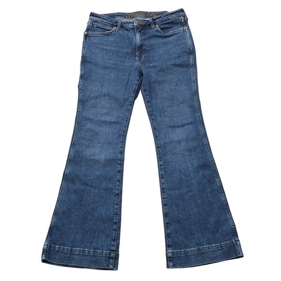 Wrangler Denim Flare Leg Blue Jeans - Picture 1 of 7